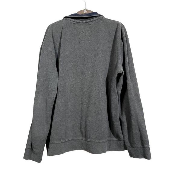 Tommy Hilfiger Sweater 1/4 Zip Long Sleeve Gray Blue Collar Mens Knit Size Xxl - Picture 2 of 8